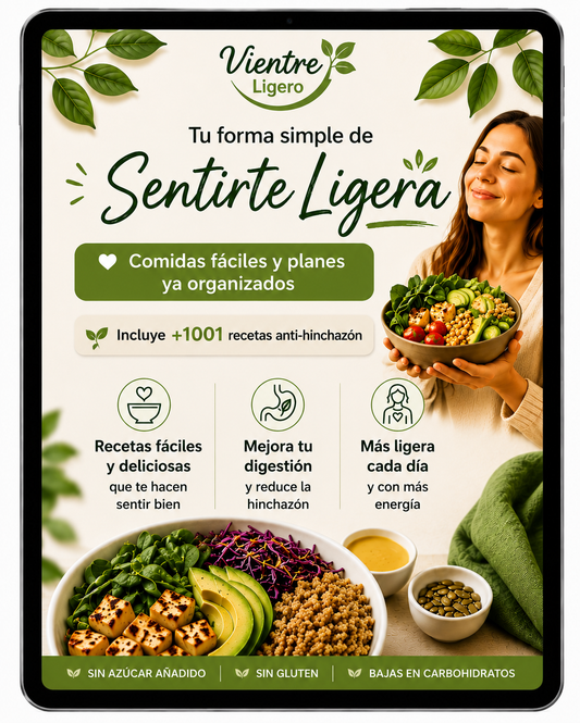 Método Vientre Ligero : Comidas rápidas y fáciles para sentirte ligera