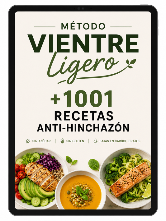 Método Vientre Ligero : +1001 Recetas Anti-Hinchazón + 9 Bonus